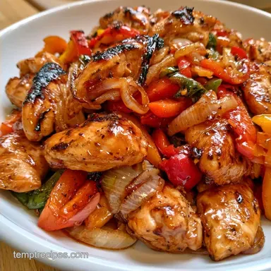 Chicken and Peppers for 4 Servings