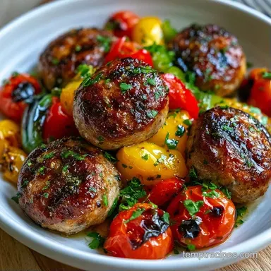 Sheet Pan Sausage and Peppers: 40 Min Recipe Card