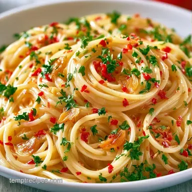 Spaghetti Aglio e Olio in 25 Minutes Recipe Card
