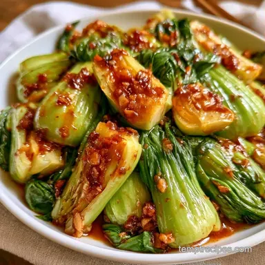 Steamed Bok Choy in 15 Minutes Recipe Card