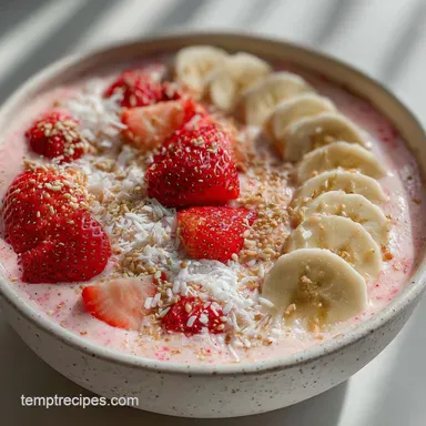 Healthy Strawberry Banana Smoothie Bowl in 5 Min