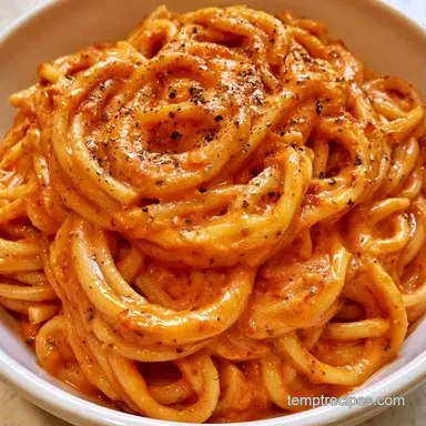 Vegan Roasted Red Pepper Pasta: Creamy Recipe Card
