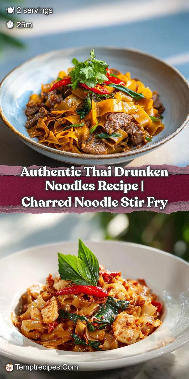 Close-up shows the delightful mix of textures: soft noodles, tender chicken, crisp veggies all coated in a glistening sauce.