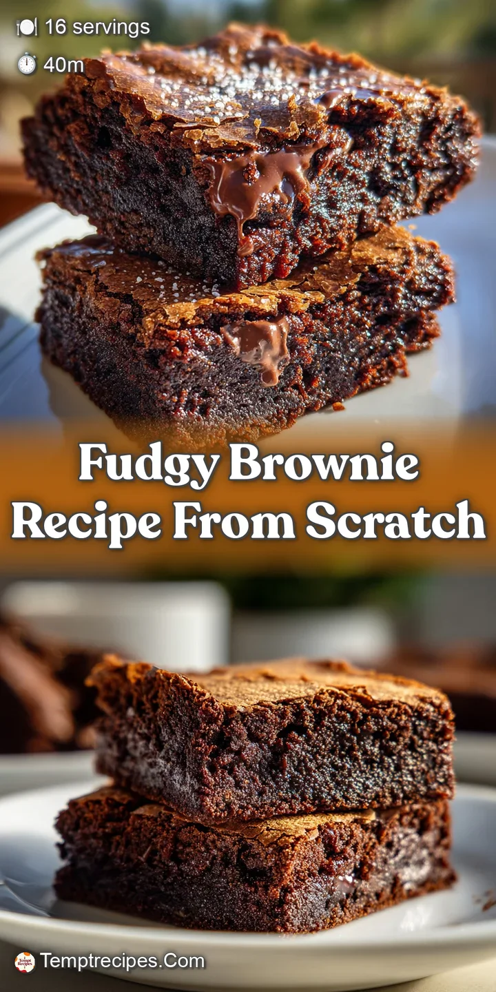 Close-up of a fudgy brownie reveals soft texture and deep chocolate color. The cracked surface invites a bite, promising i...