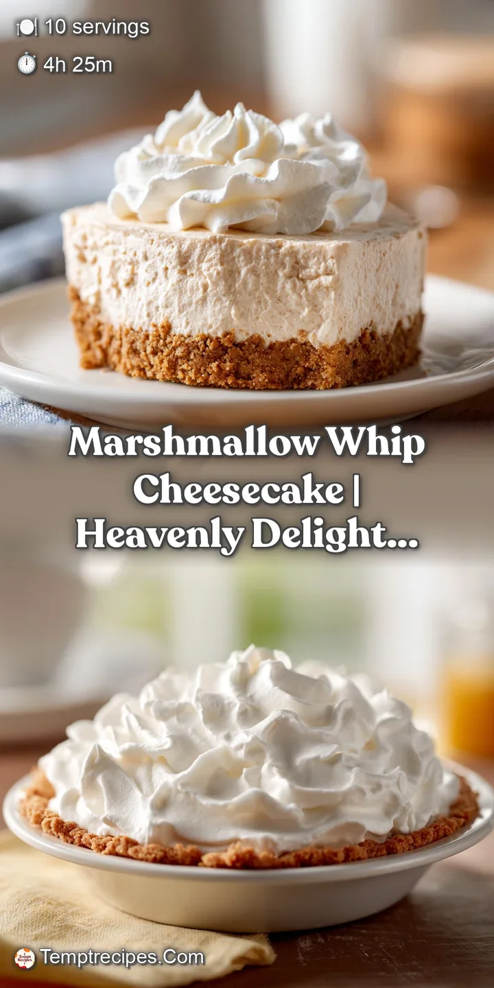 Close-up of a marshmallow cheesecake: toasted meringue peaks, rich creamy filling, and crumbly crust all enticing with tex...