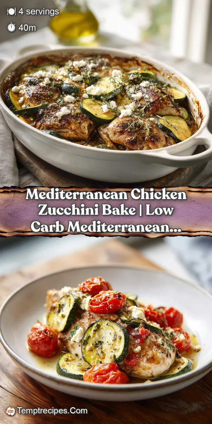 Close-up of juicy, seared chicken pieces with soft, roasted zucchini and a sprinkle of fresh herbs.