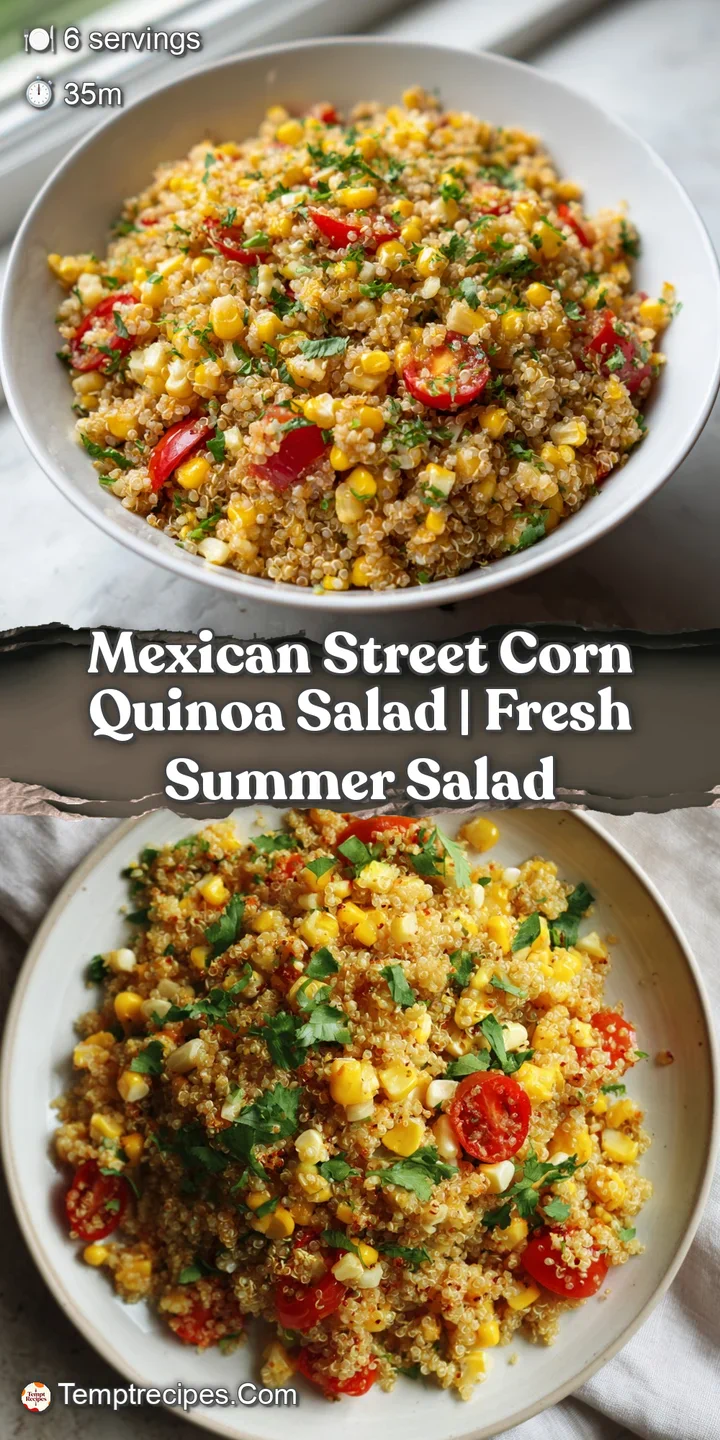 Close-up of fluffy quinoa mixed with charred corn, red pepper flakes, and creamy avocado.