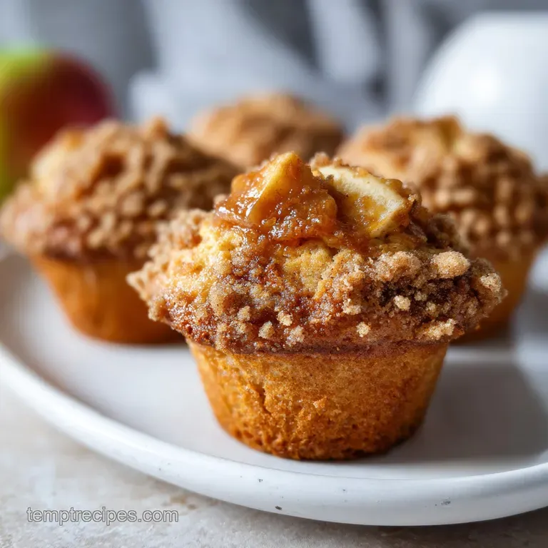 A single golden muffin on a white porcelain plate with a dollop of whipped cream and a dusting of cinnamon.