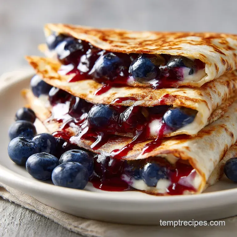 Sweet Blueberry Breakfast Quesadilla Recipe