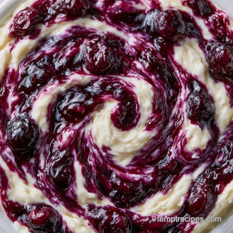 Velvety purple-swirled cream centered on a wooden platter, surrounded by crisp apple slices and golden crackers.