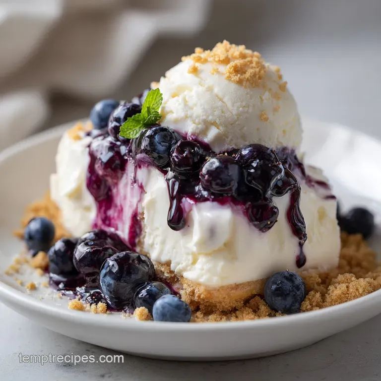 HighProtein Blueberry Cheesecake Cottage Cheese Ice