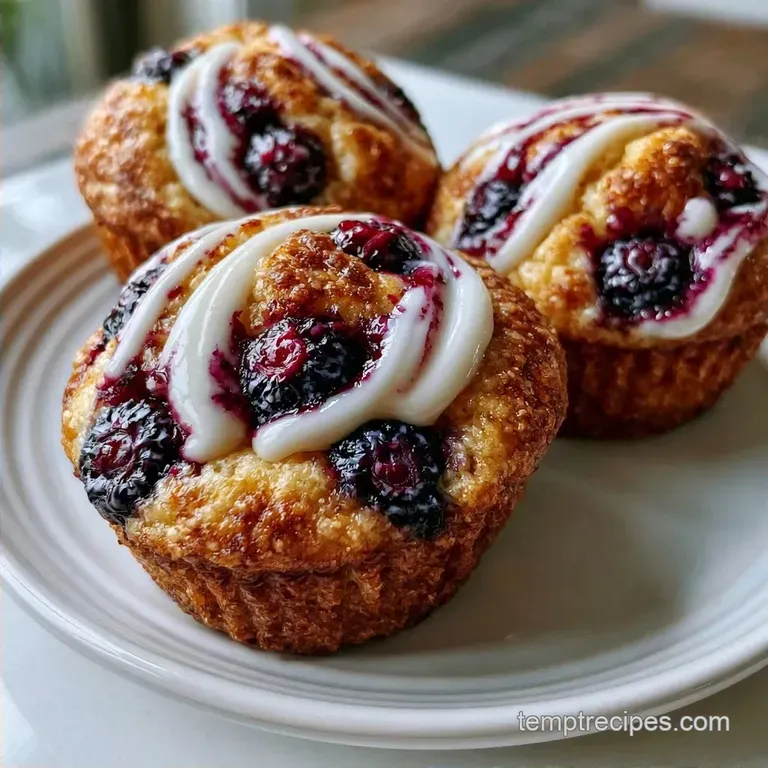 Blueberry Cream Cheese Muffins in 45 Minutes