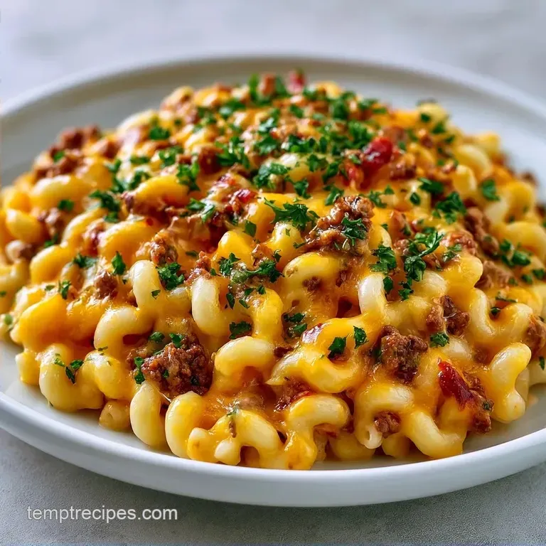 Cheesy Ground Beef Pasta: Hearty and Glossy