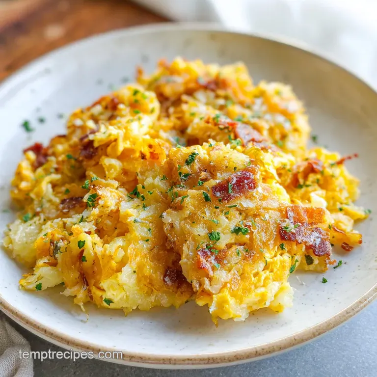 Cheesy Breakfast Potato Scramble