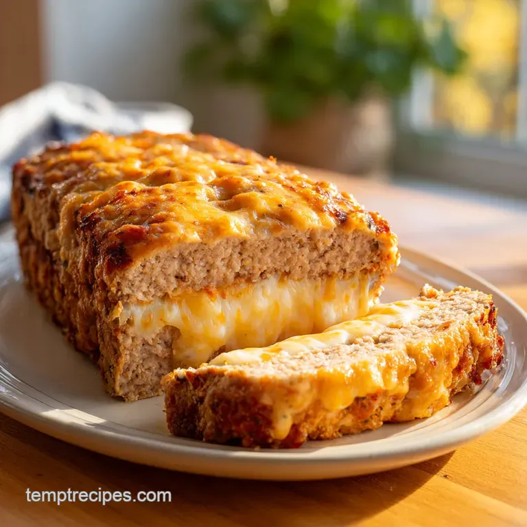 Cheesy Stuffed Italian Meatloaf: Gooey Mozzarella