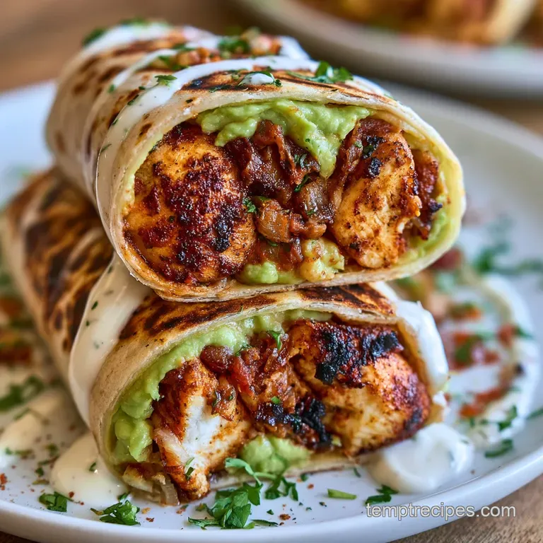 Chicken Avocado Ranch Burritos: Crispy and Hearty
