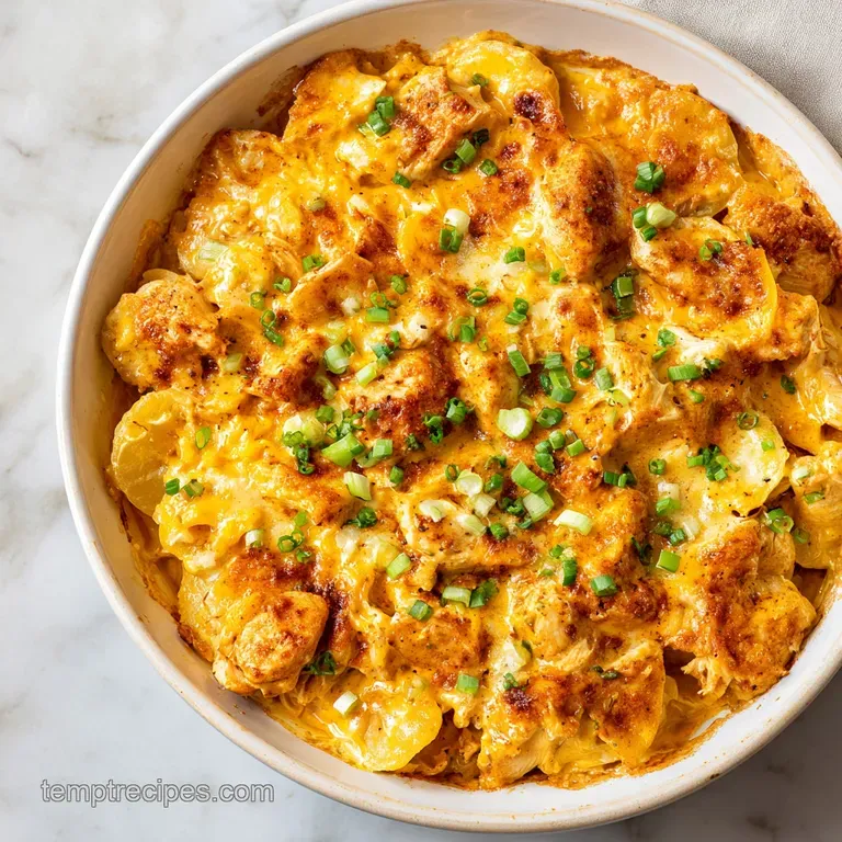 Creamy Buffalo Chicken Casserole