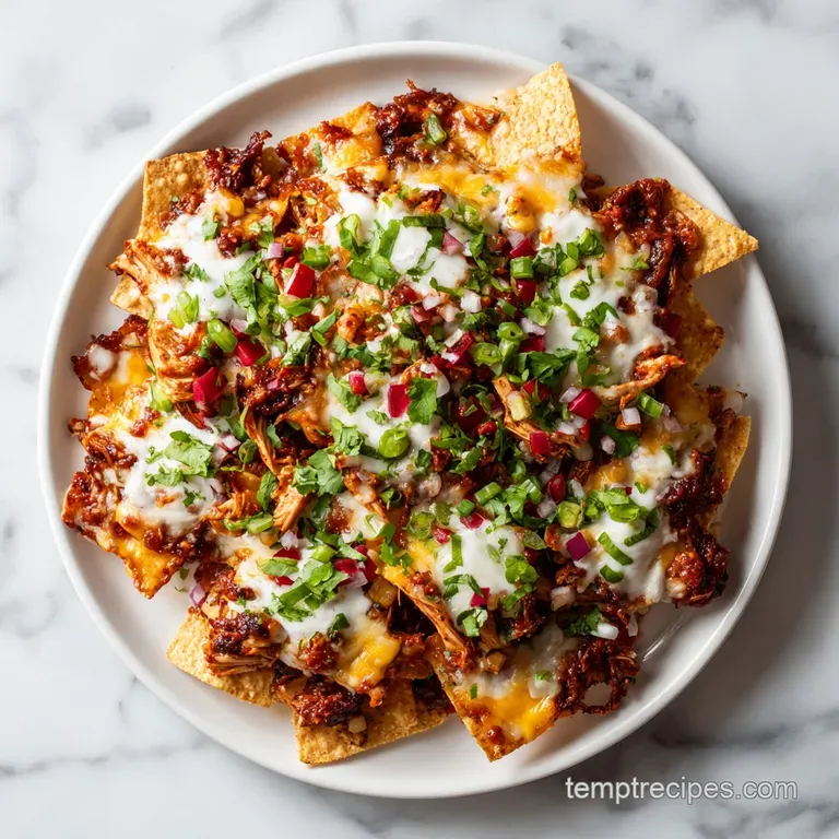 Creamy Chicken Nachos: Tender and Zesty