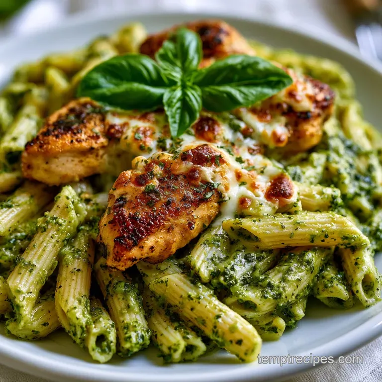 Creamy Pesto Chicken Pasta Bake: Hearty and Velvety