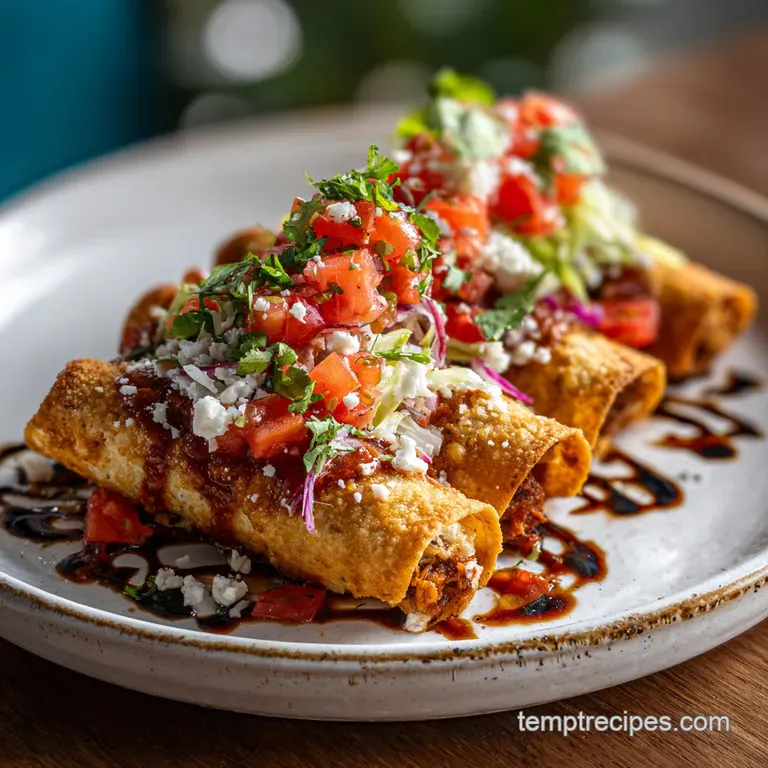 Crispy Chicken Taquitos: Velvety Center