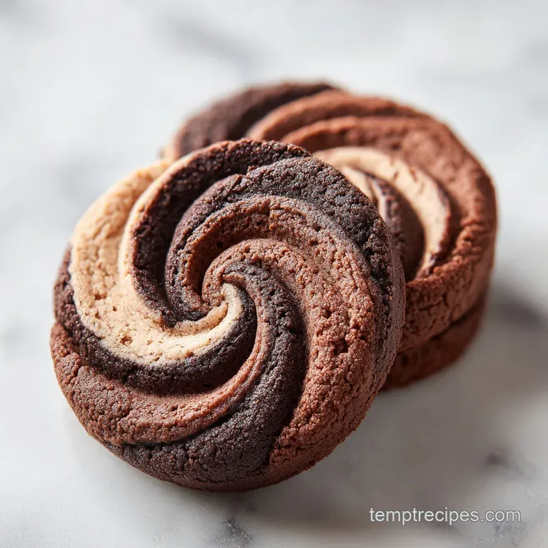Double Chocolate Marble Cookies: Fudgy Centers