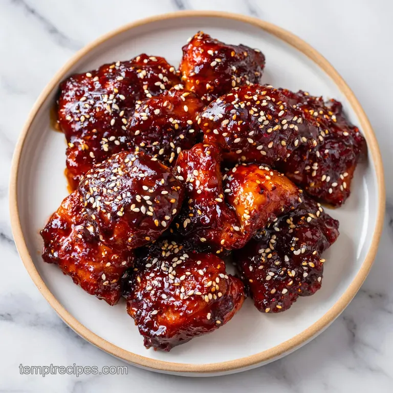 Glazed chicken pieces atop a mound of fluffy white rice, garnished with bright green scallions in a white bowl.