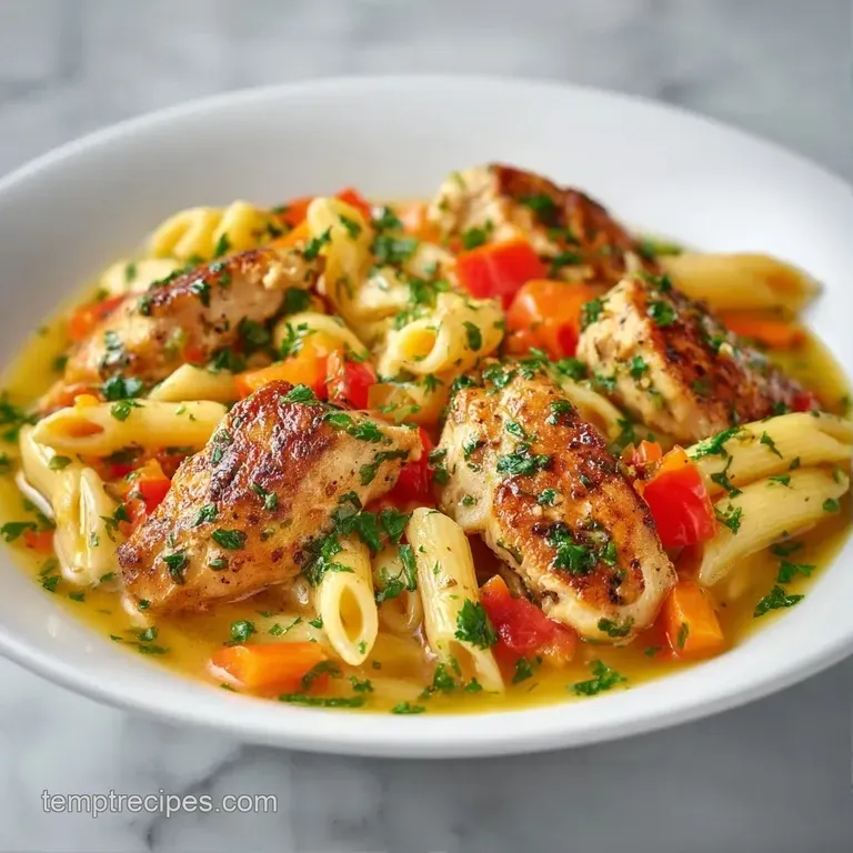 Elegant swirls of creamy pasta topped with shaved parmesan and fresh basil on a minimalist white ceramic plate.