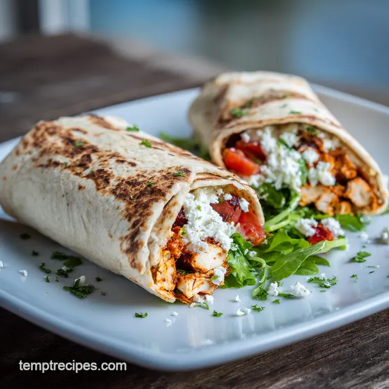 Greek Chickpea Wraps with Crispy Chickpeas