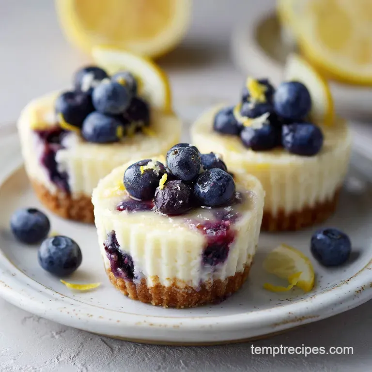 Mini Lemon Blueberry Cheesecakes Recipe