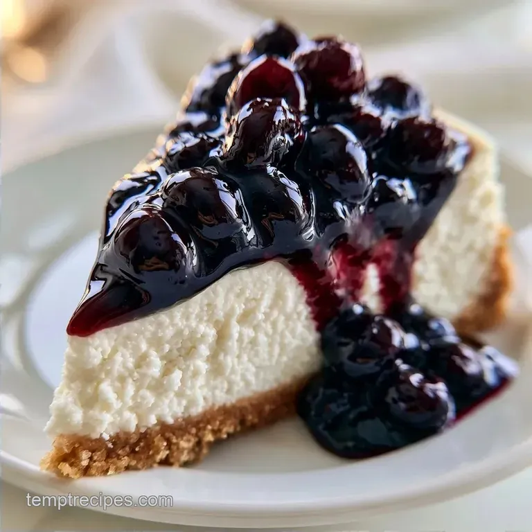 Failure-Proof No Bake Blueberry Cheesecake