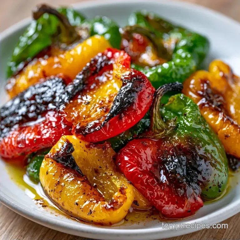 Oven Roasted Bell Peppers with Garlic Powder