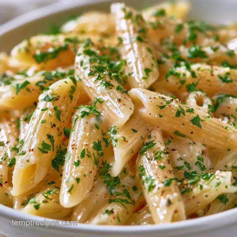 Creamy Penne Pasta with Garlic