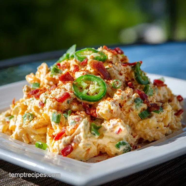 High Protein Jalapeno Popper Chicken Salad