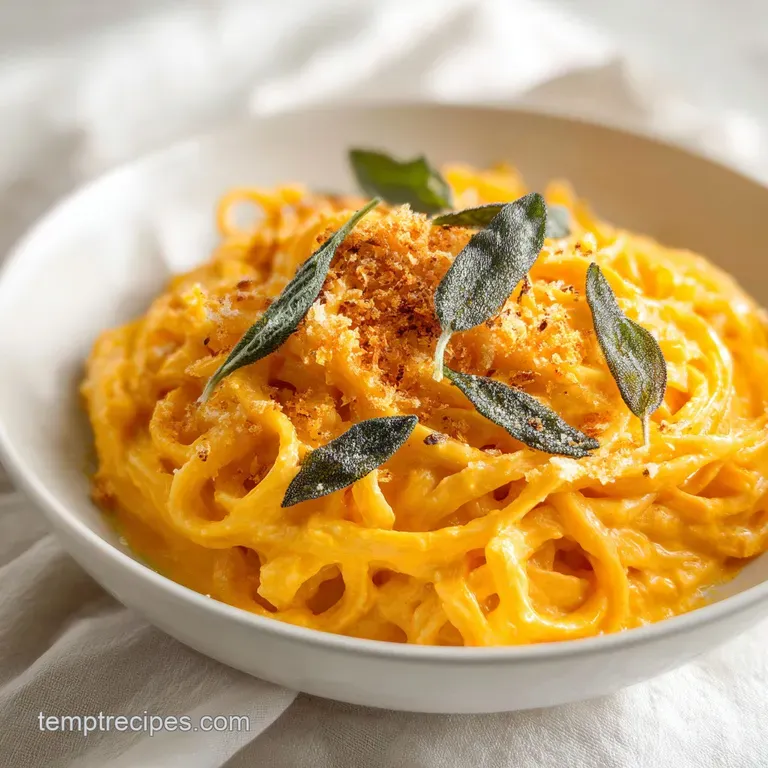 Creamy Pumpkin Alfredo Pasta Cauldron