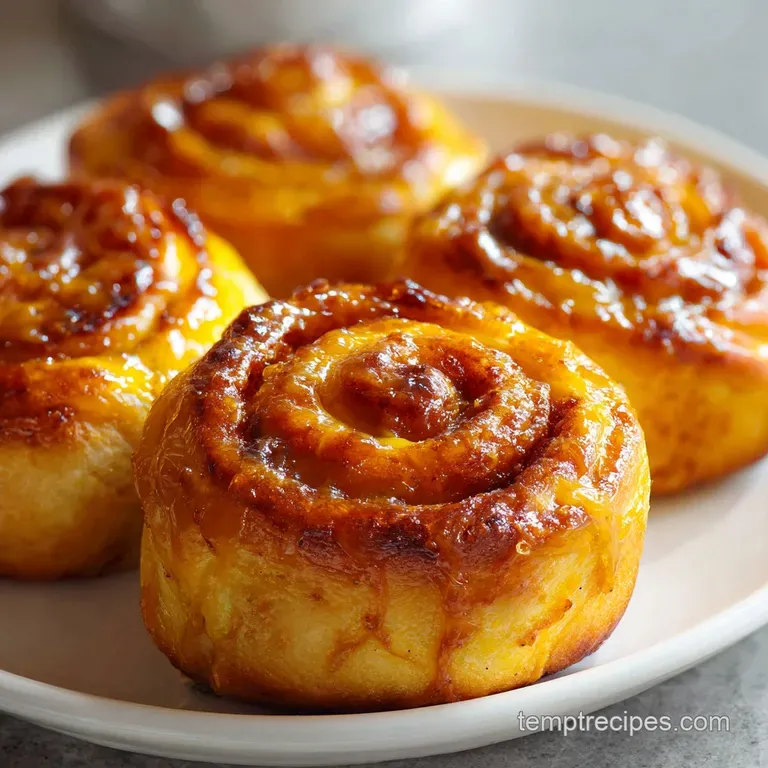 A single spiraled pastry on a white ceramic plate, drizzled with ivory glaze and a dusting of cinnamon.