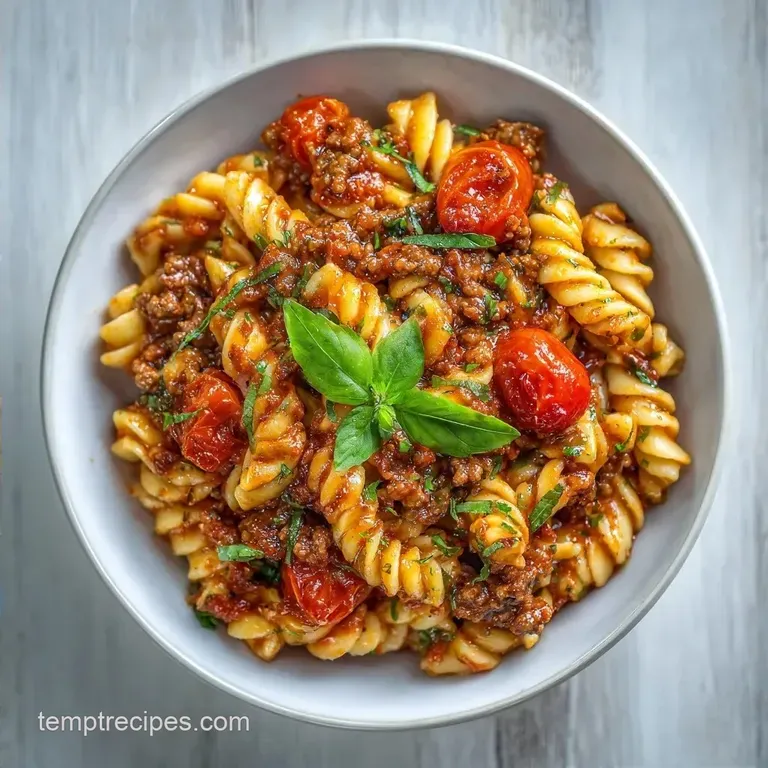 Quick Tomato Beef Pasta: Hearty and Creamy