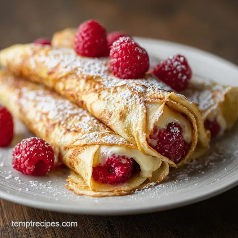 Raspberry Vanilla Crepes: Silky and Buttery