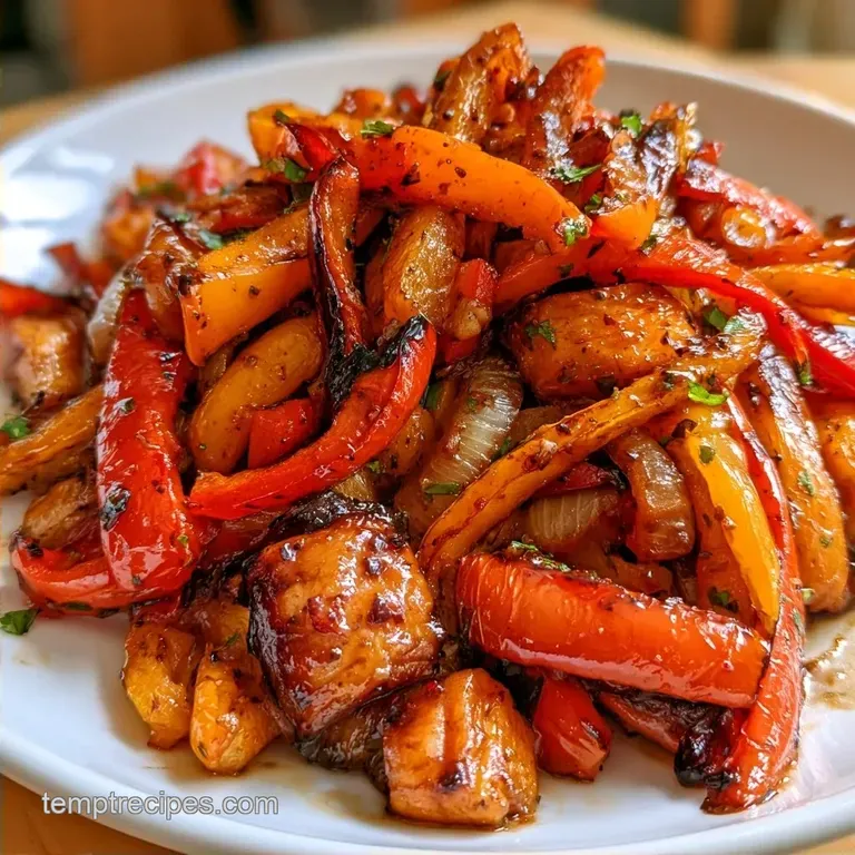 Roasted Bell Peppers Salad with Balsamic