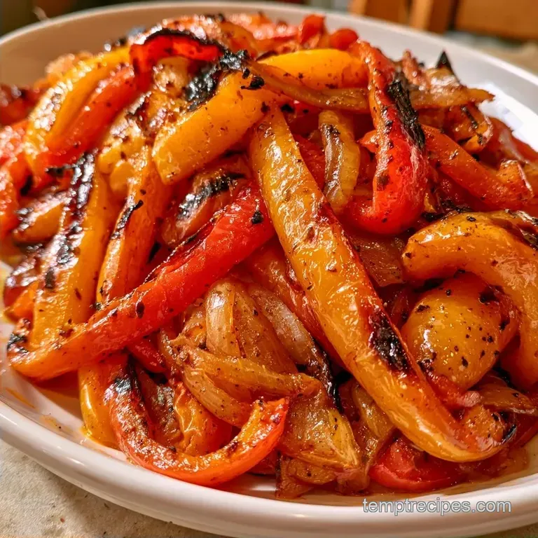Charred Bell Peppers Sauteed