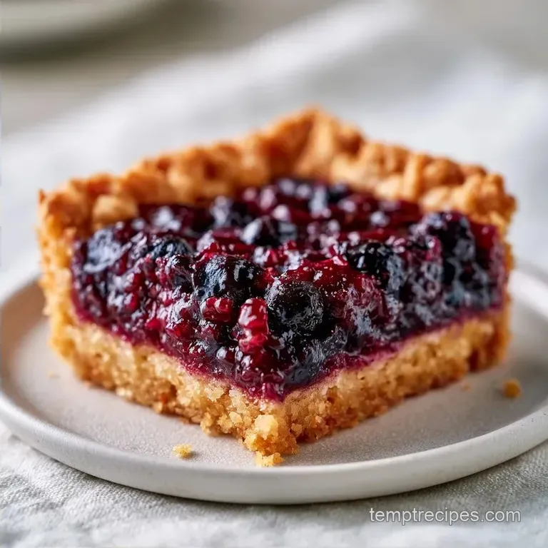 Simple Blueberry Pie Bars with Fresh Blueberries
