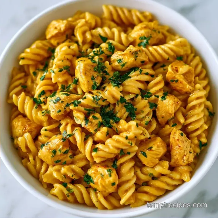 Creamy Chicken Curry Pasta Recipe