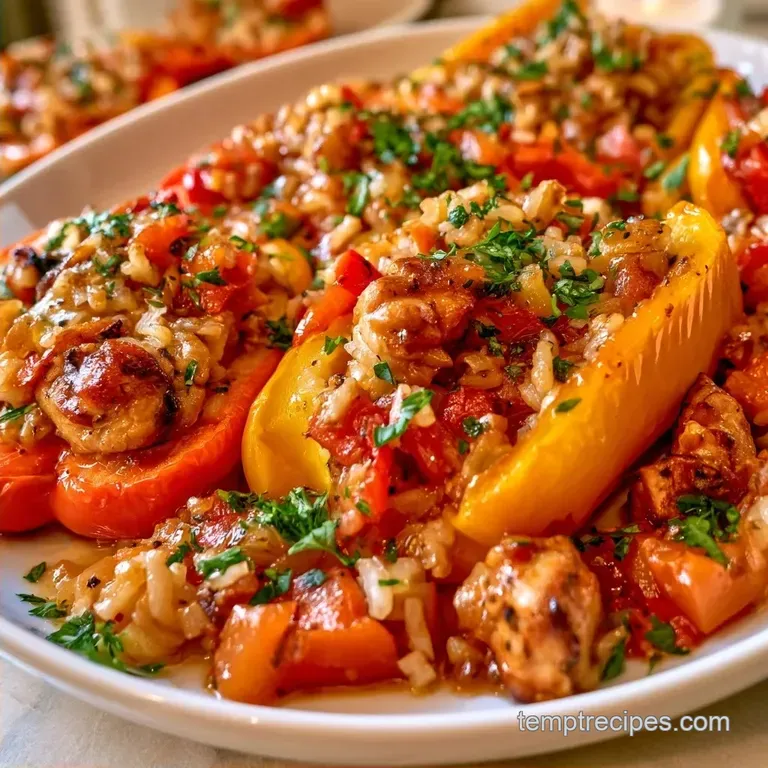 Healthy Ground Turkey Stuffed Peppers