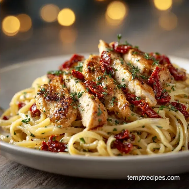 Tuscan Chicken Pasta Recipe: Savory and Rich